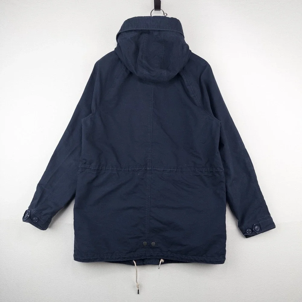 Vintage Abercrombie Fitch Hooded Utility Field Jacket Men's M Blue Full Zip